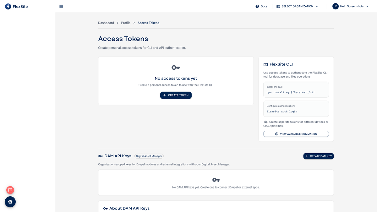 FlexSite CLI Setup